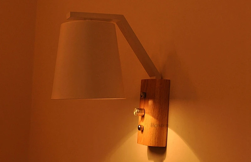 Horsten Modern Wall Lamps Sconces Living Room E27 Wooden Iron Restaurant Bedroom Decorative Wall Lights Lamparas Home Lighting Fixture (22)