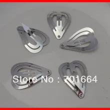 100 шт 3,5 см Серебряная отделка в два ряда сердце Металическая защелка на никеле бесплатно и свинец бесплатно качество