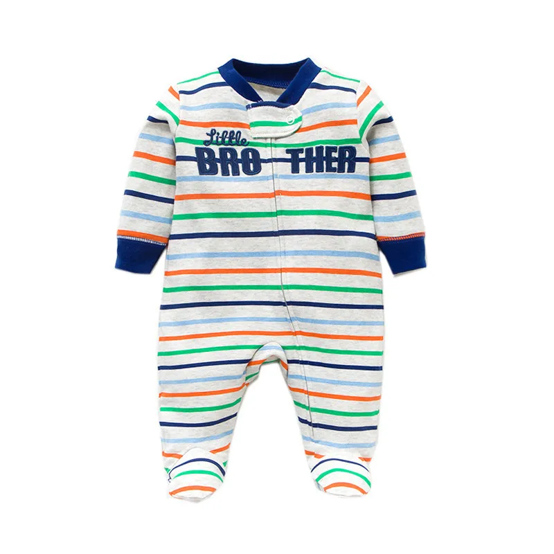 Пижамы для новорожденных; хлопковый комбинезон с единорогом; Одежда для мальчиков; комбинезоны; комбинезон для младенцев; bebes; комбинезон; Одежда для младенцев - Цвет: Yellow green stripe