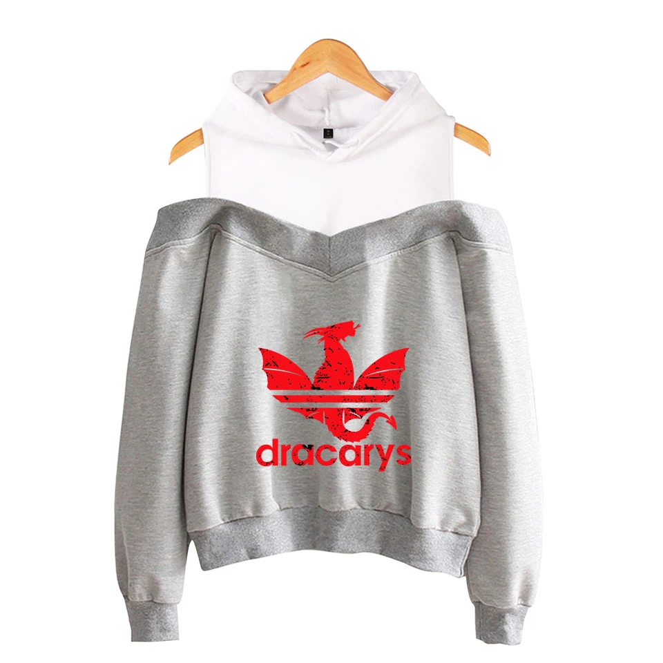 Game Of Thrones Kpop Dracarys Off-Shoulder Sexy Women Hoodie Hooded Sweatshirt Harajuku Winter Women's Hoodies Exposed Pullovers Game Of Thrones Kpop Dracarys Off-Shoulder Sexy Women Hoodie Hooded Sweatshirt Harajuku Winter Women's Hoodies Exposed Pullovers