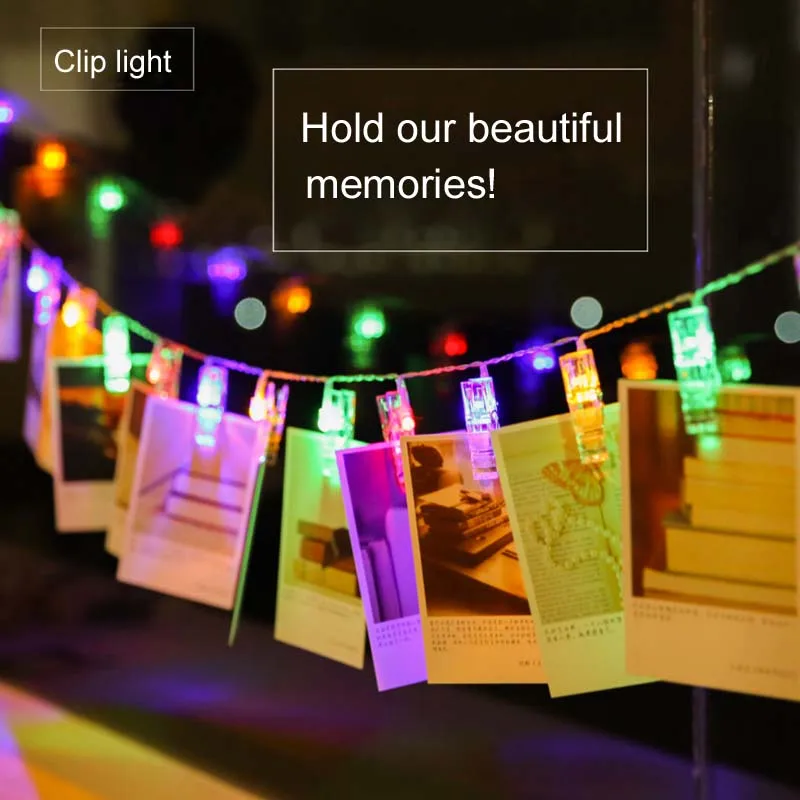 

Photo Clip Creative LED Colorful Light Blink Light Decorative Bedroom Photo Wall Light For Lovers and Friends