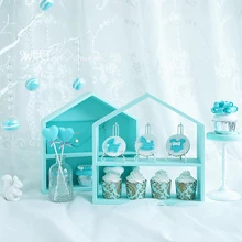 SWEETGO деревянный дом орнамент для кекса/Нажмите торт украшение дома скандинавские форес Свадебные реквизиты инструменты вечерние поставщик