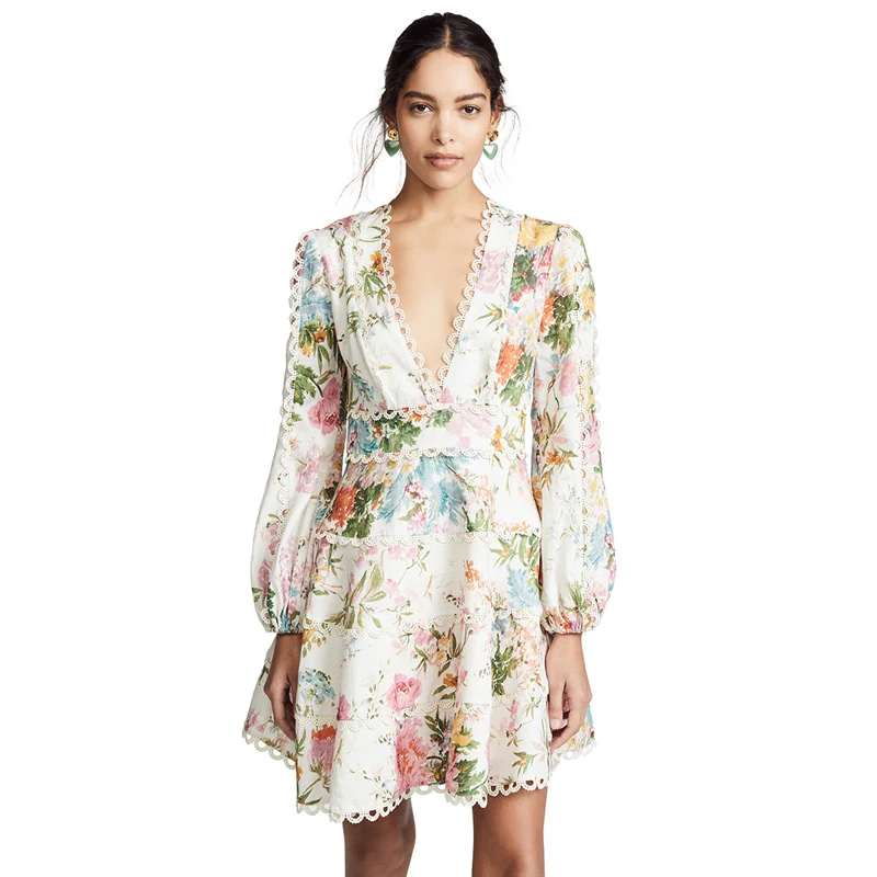 

clothing woman 2019 tailored dress beach clothing summer boho chic dresses deep v neck long sleeve womens mini sexy dress