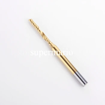 

1x 1/8'' Titanium N2 Coated Carbide One Single Flute CNC Router Bit 2mm x12mm