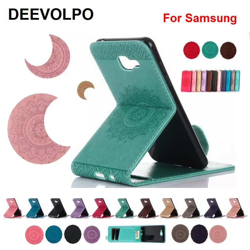 

DEEVOLPO Vertical Flip Leather Folio Case For Samsung S8 Plus J530 J330 A3 A5 2016 2017 J5 J3 Prime J120 G530 New Arrival DP04Z