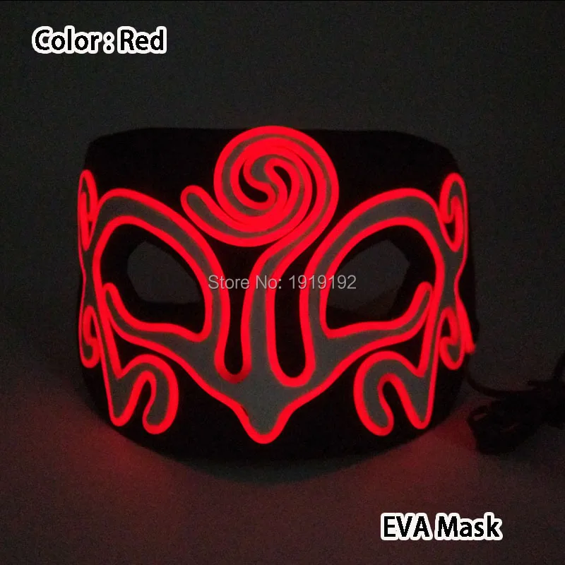 Women Sexy Cosplay Half Eyes Mask Bunny Fox Animal Mask Masquerade LED Glasses Carnival Fancy Glow Party Supplies - Color: Type 04-Red