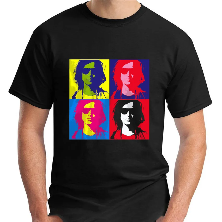 Julian Casablanca Tee американская рок-группа The штрихи черная футболка свободный размер S 5xl Бесплатная доставка Мужская футболка