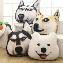 New Plush 3D Printed Samoyed Husky Doge Dog Throw Creative Pillow Cushion Home Decoration