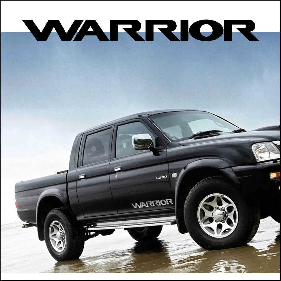 

car sticker 1 pc WARRIOR graphic Vinyl sticker side rear tailgate car accessories decal custom for mitsubishi l200 triton pickup