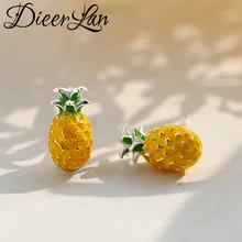 Новое поступление 925 пробы серебряные сережки в виде ананасов для женщин, модные ювелирные изделия из стерлингового серебра