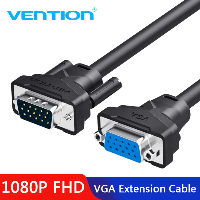 Vención de La VGA 1m Cable de extensión de 1,5 m 2m 3m alta calidad cable macho a hembra de Cable VGA Cable para computadora Monitor cable|cable for computercable
