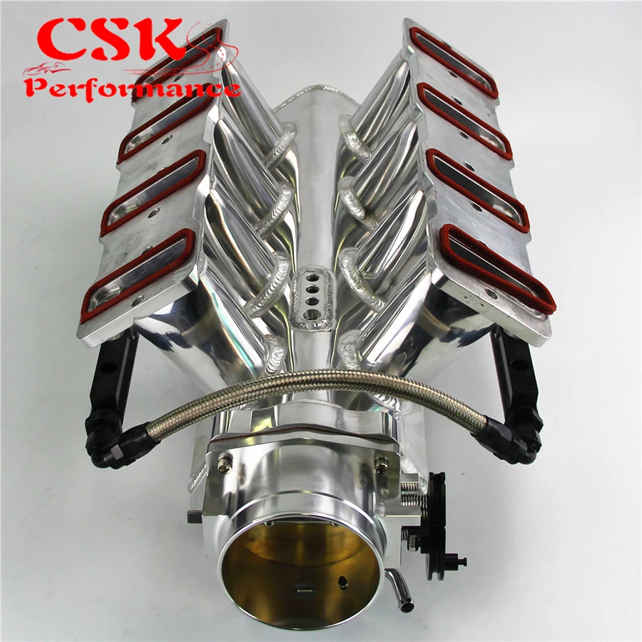 

Fits For LS LSX LS1 LS6 Intake Manifold 102MM Throttle Body & Fuel Rails Fabricated