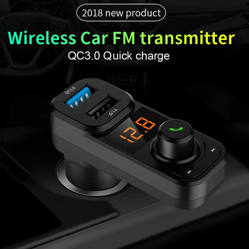 

Bluetooth Car Kit FM Transmitter Wireless Radio Adapter USB Charger Mp3 Player