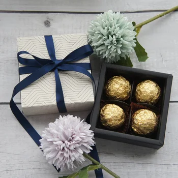 

elegant 8.9*8.9*3.5CM wave design 10 set Chocolate Paper Box valentine's day Christmas Birthday Gifts Packing Storage Boxes