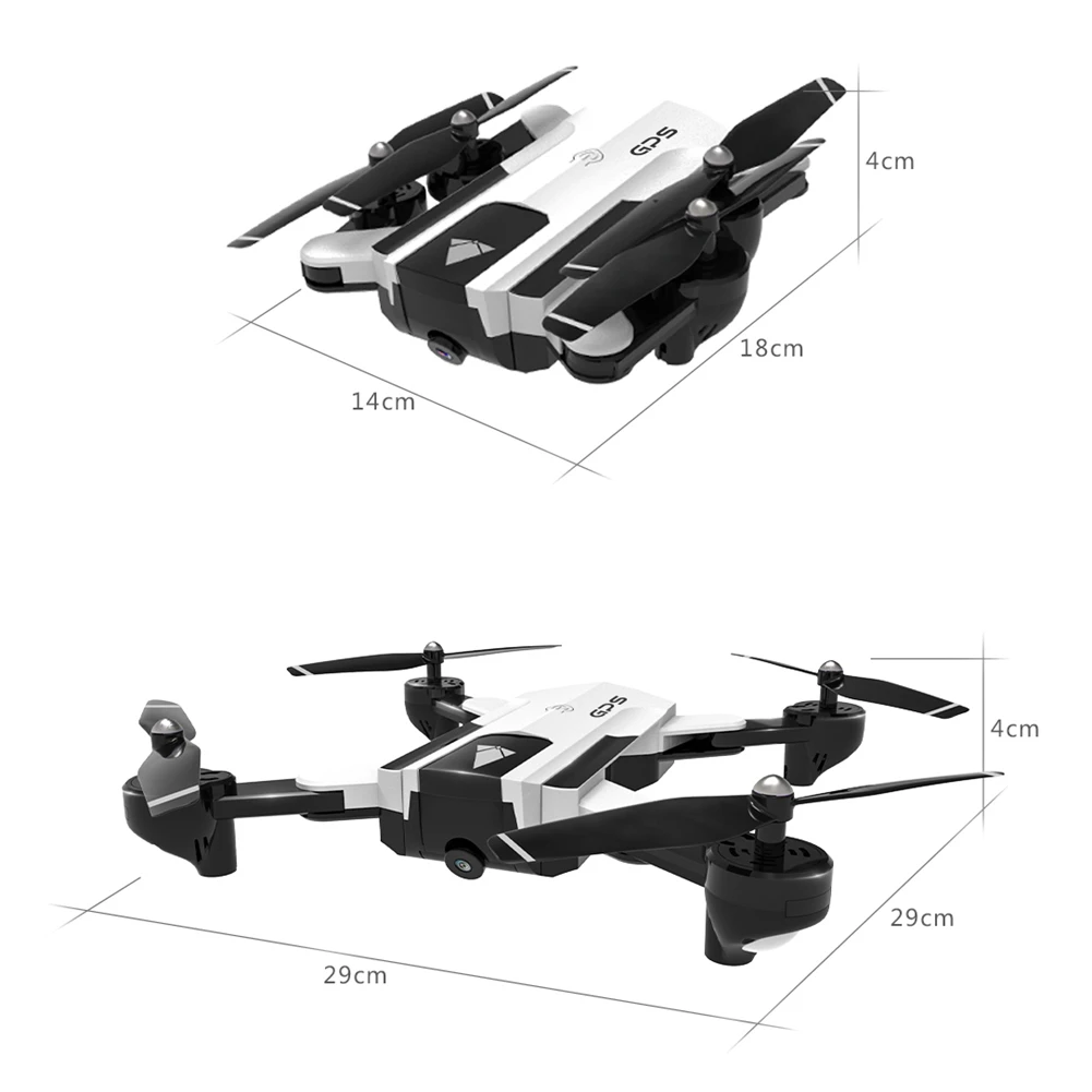 Белая версия складной самолет 1080 P wifi FPV gps RC Дрон белая версия воздушный Дрон умный пульт дистанционного управления Самолет