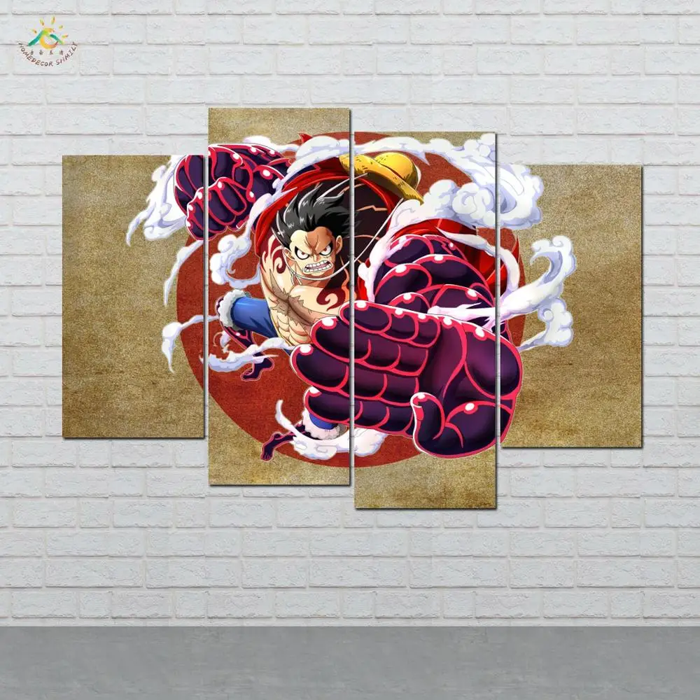 

One Piece Japan Anime Wall Art Canvas Painting Posters and Prints Art Print Decorative Poster Picture Decoration Home 5 Pieces