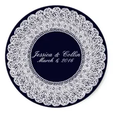 3.8 см элегантный синий шнурок пользовательские наклейки