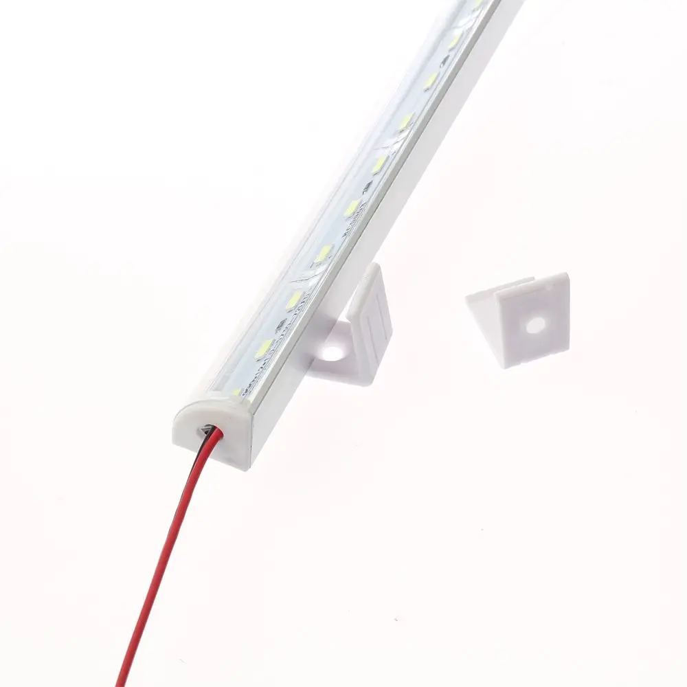 10 قطع dc12v 50 سنتيمتر ستريت ركن الصمام شريط ضوء 5730 لتر شكل الألومنيوم الشخصي 5730 بقيادة قطاع الصعب ضوء المطبخ ضوء