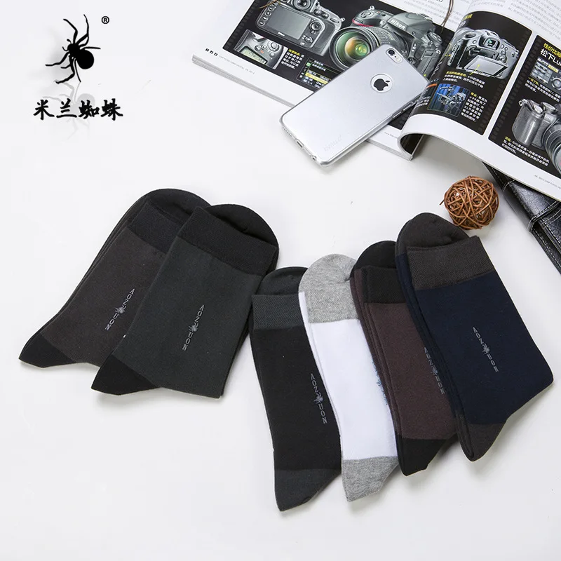 Носки мужские повседневные из чесаного хлопка с вышивкой|casual socks|socks breathablecombed cotton