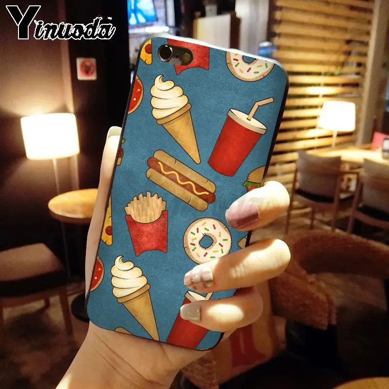 Cute food french fries burger pizza