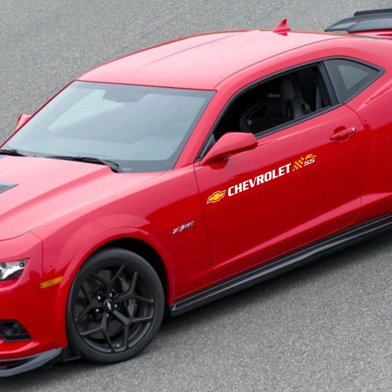 

World Datong Sport Stripes Car Stickers For Chevrolet CRUZE CAPTIVA Camaro Silverado Both side body sport auto stickers