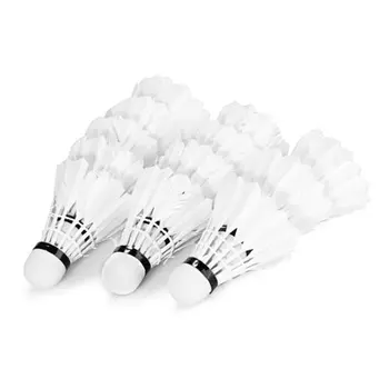 

SZ-LGFM-12 White Feather Shuttlecocks Birdies Badminton Training