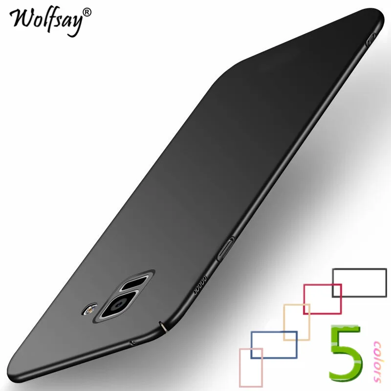 Чехол для Samsung Galaxy A8 2018 Классический Гладкий матовый чехол из поликарбоната