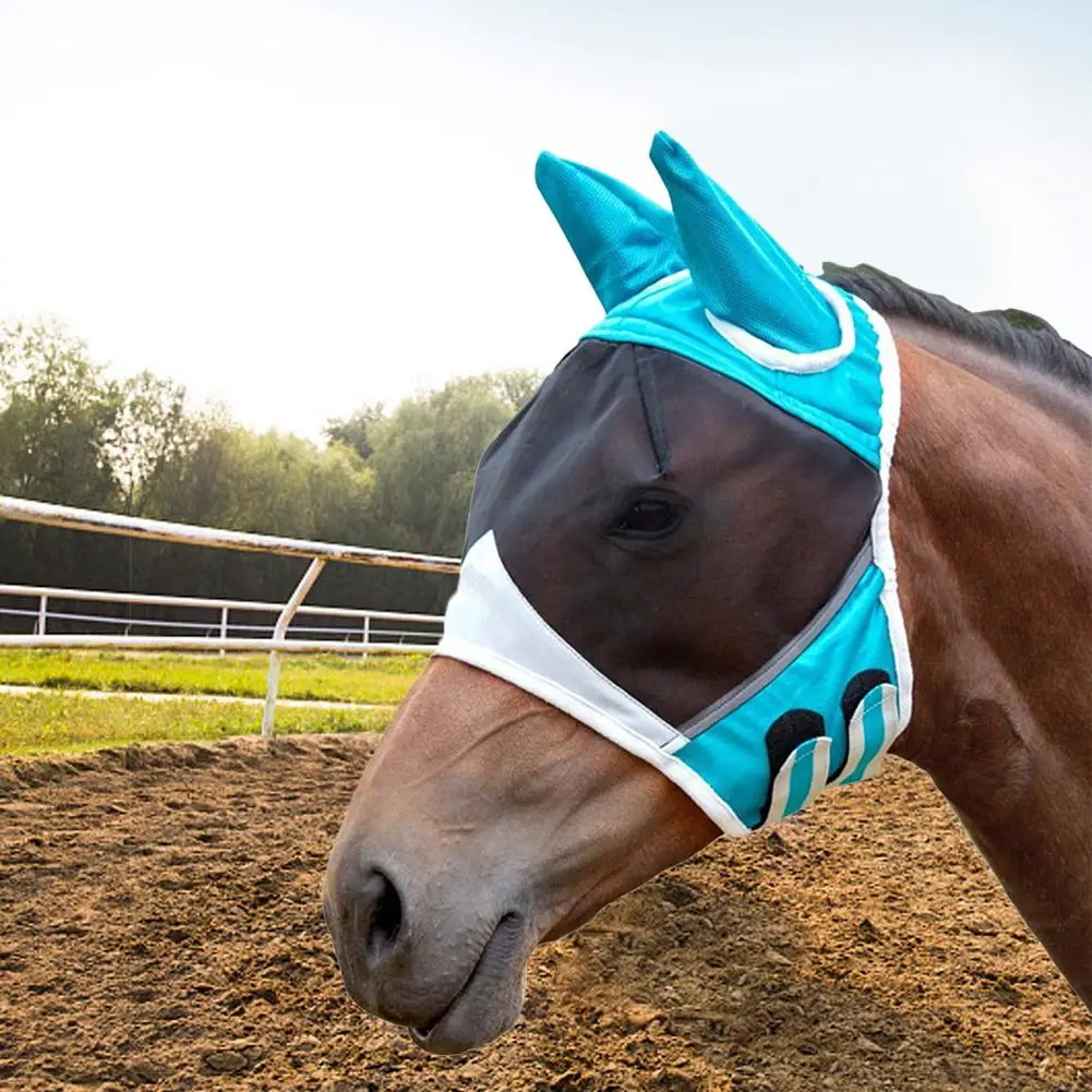 Horse Fly Mask Comfortable Breathable Horse Mask With Ear Anti Mosquito Horse Mask Dropshipping