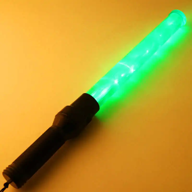Powerful led flashlight Traffic Safety 3 Modes Traffic Baton Light Fluorescent Sticks by 2 x D batteries #3S27 (8)