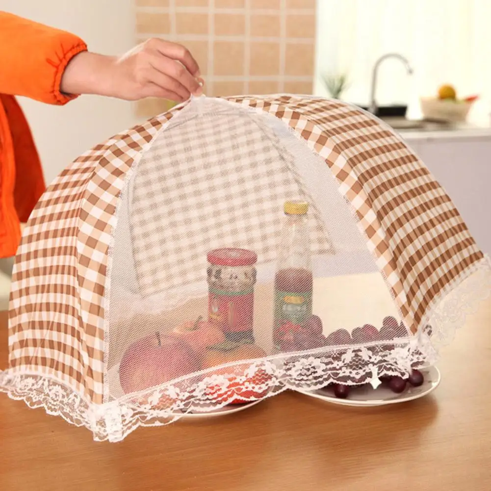 

Foldable Food Cover Square Mesh Umbrella Dust-proof Table Food Cover Anti-fly Kitchen Tool hot