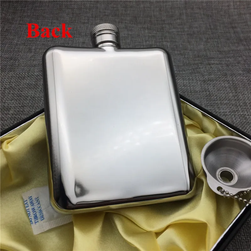 Плоская фляжка 6OZ FX B из нержавеющей стали 304 рельефный полярный медведь 6 унций