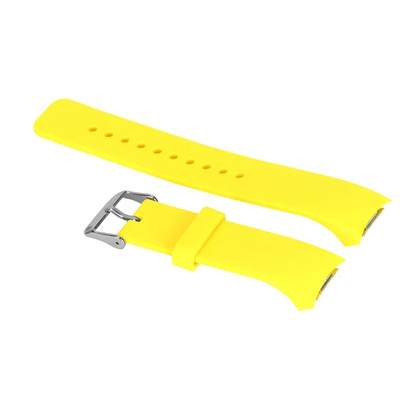 AOOW ремешок для samsung Galaxy gear S2 R720 R730 силиконовый ремешок спортивные часы замена Браслет SM-R720 16 цветов - Цвет ремешка: yellow