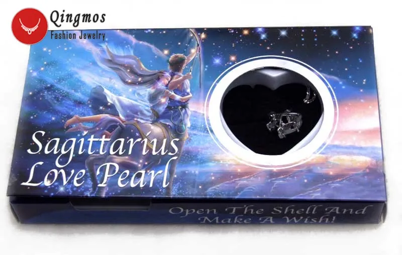 

Qingmos Constellation Gift Sagittarius One Box Wish Pearl Pendant Chokers Necklace for Women & Oyster Love Pearl Necklace-w3640