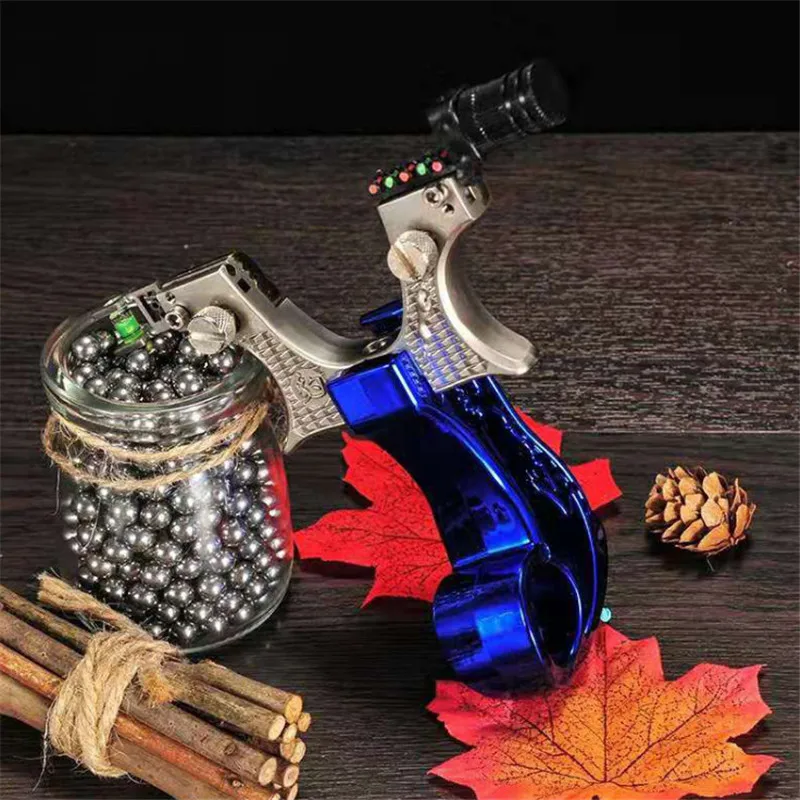 Slingshot hunting alloy catapult with rubber tube outdoor shooting slingshot set high quality new 2019