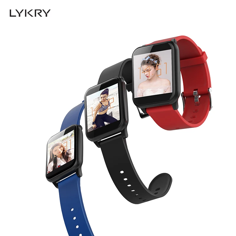 

LYKRY Smart Bracelet Men Women Watch PPG Heart Rate Blood Pressure Monitor Bluetooth Smart Band Sport Waterproof Fitness Tracker