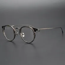 Titanium Vintage Round Optical Glasses Frame Men Brand Retro Clear Lens Eyeglasses Man Myopia Spectacles Frames Eyewear Oculos