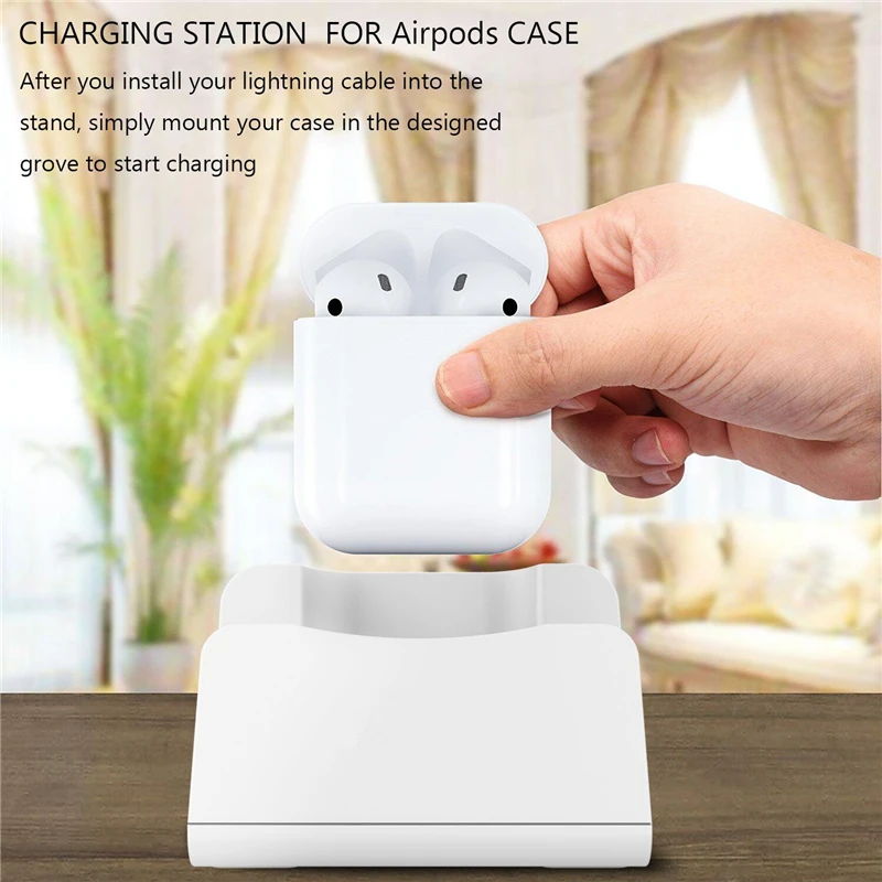 2 In 1 Charging Station Dock Stand Holder for Apple Airpods Air Pods 2 1 for IPhone 11 Pro Max XS XR 8 7 Charger Pad Accessories