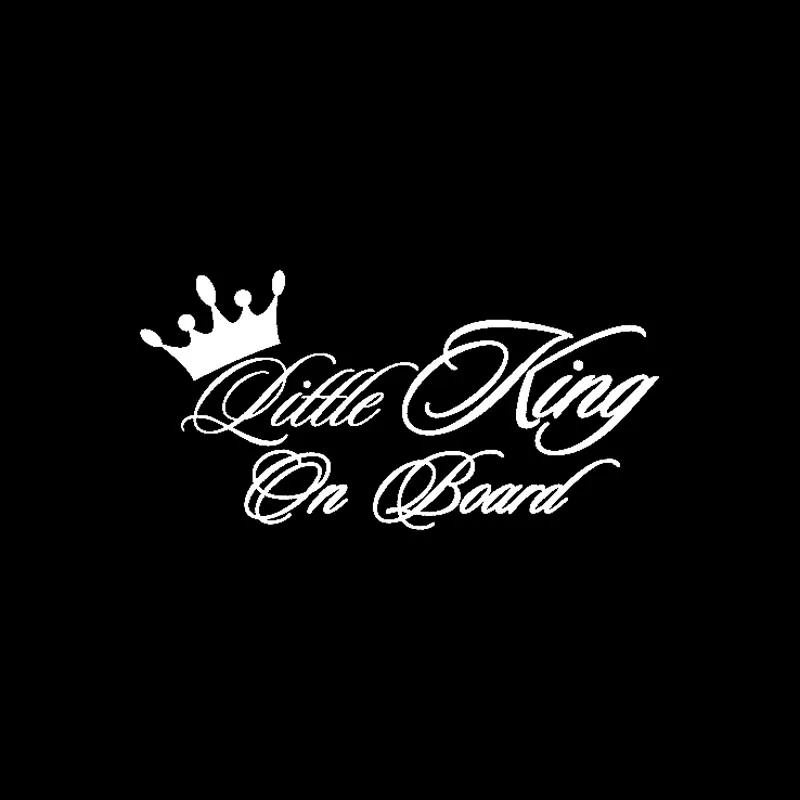 QYPF 15 2 см * 7 Виниловая Автомобильная наклейка Little King On Board черная