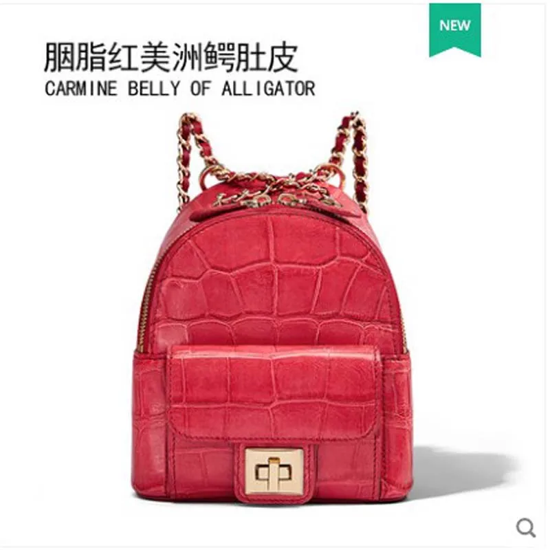 

gete crocodile Alligator belly trend 2019 backpacks for women with high-volume fashion women bags lady