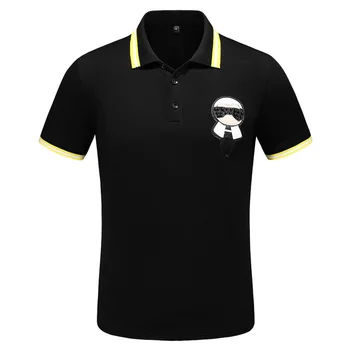 

New Novelty luxury 2019 Unisex Leather beaded Doll Fashion Polo Shirts Shirt Hip Hop Skateboard Cotton Polos Top Tee #AB73