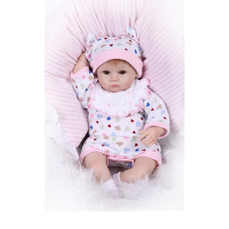 

NPK 42CM silicone reborn baby doll Bonecas Baby Reborn realistic magnetic pacifier bebe doll born for girl Gifts toys