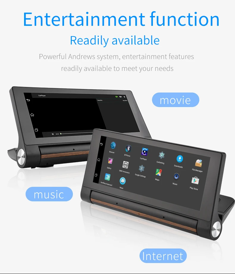 Clearance 7"  Android Car DVR 3G Wifi Dash Cam Video Auto Recorder 16GB ROM 1080P Dual Lens Camera GPS Navigation 12