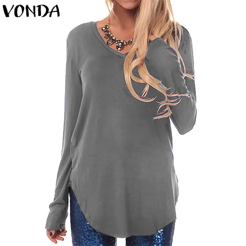 VONDA Women Blouses Shirts 2019 Autumn Pregnancy Casual Long Sleeve ...