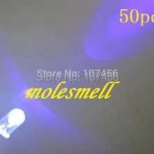 50 шт. 5 мм круглый светодиодный Фиолетовый светодиодный ультрафиолетовые светодиодные лампы 5 мм прозрачный фиолетовый/светодиодный фонарь лампа