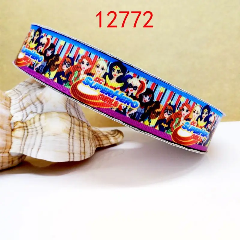 50 ярдов мультфильм напечатанный grosgrain ленты 13157 - Цвет: 12772