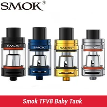 Smok TFV8ถังทารก3มิลลิลิตรด้านบน-บรรจุปรับการไหลของอากาศสัตว์เครื่องฉีดน้ำทารกสัตว์ย่อยโอห์มTFV8เด็กเครื่องฉีดน้ำ