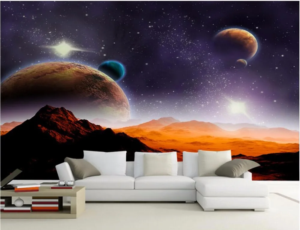 

Custom mural 3d wallpaper photo An alien universe of stars decor painting 3d wall murals wallpaper for living room walls 3 d