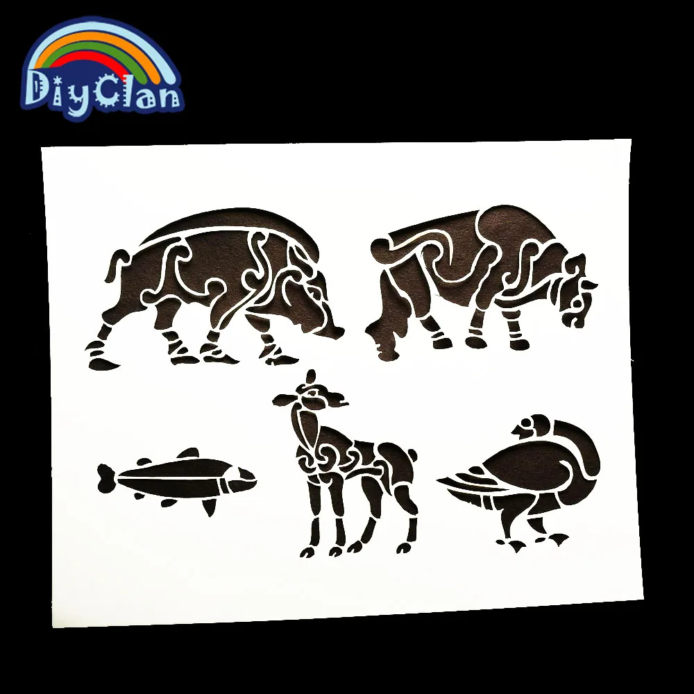 Buy Cow Decorating Coffee Stencils duck animal face