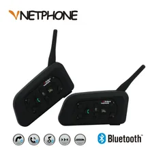 2016 New 2 X1200m Bluetooth Intercom Headset 6 Riders Handsfree V6 Waterproof Motorcycle Interphone Support Stereo Music/audio