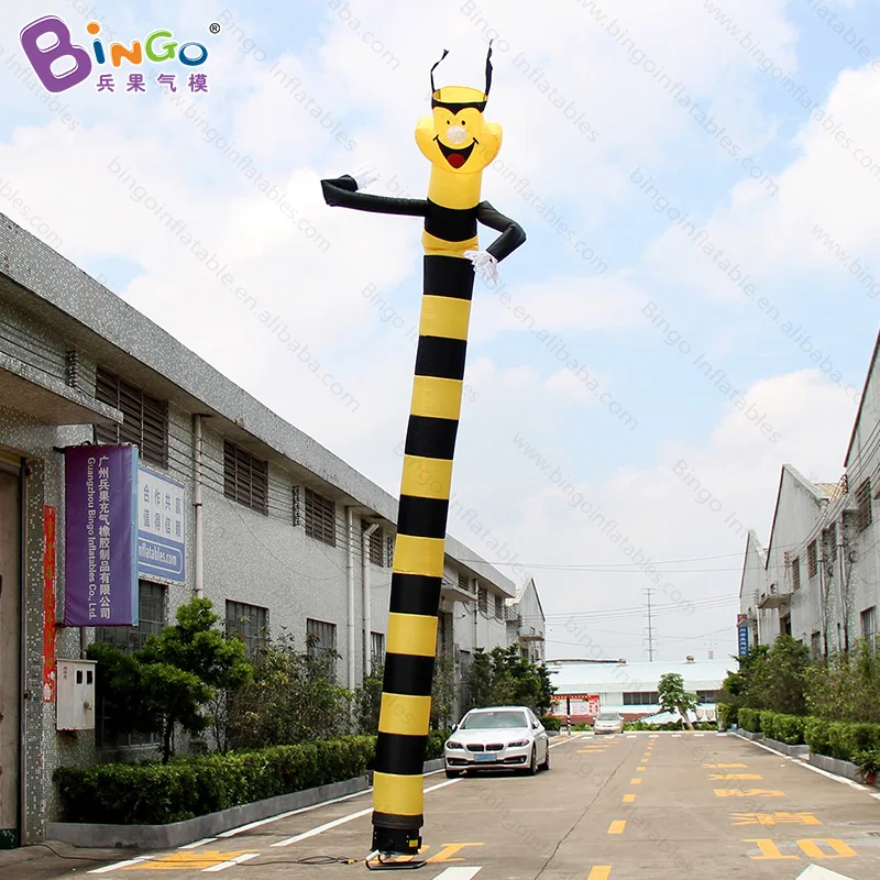 

Personalized 8 meters bee inflatable air dancer / inflatable sky air dancer dancing man / inflatable animal air dancer toys